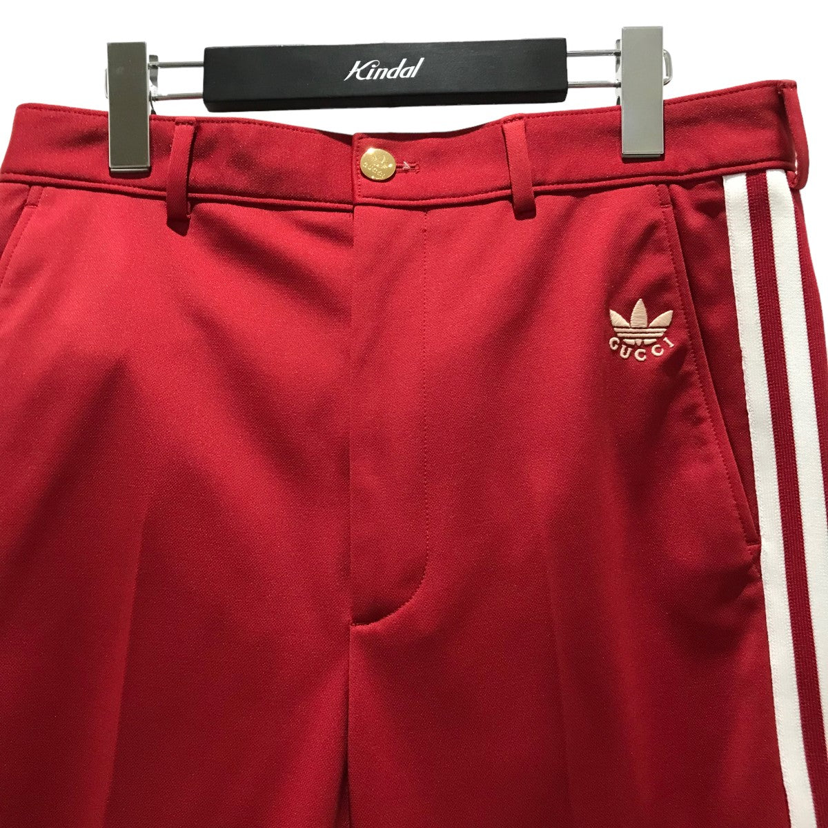 GUCCI×adidas トレフォイルジャガードパンツ710399 710399 レッド サイズ 46｜【公式】カインドオルオンライン  ブランド古着・中古通販【kindal】