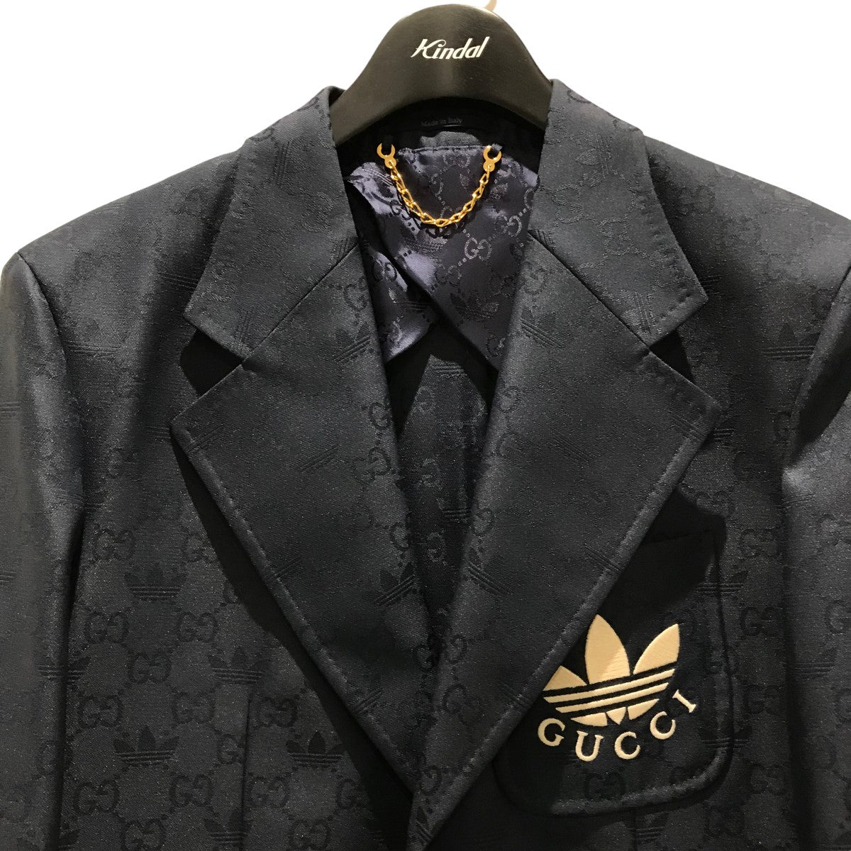 GUCCI×adidas GGトレフォイルテーラードジャケット720968 720968 ネイビー サイズ 44｜【公式】カインドオルオンライン  ブランド古着・中古通販【kindal】