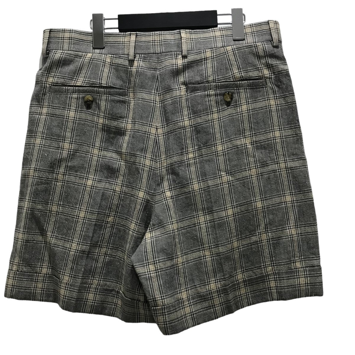 GUCCI チェック柄 ウールリネン　スラックス GUCCI チェック柄 ウールリネン スラックス パンツ