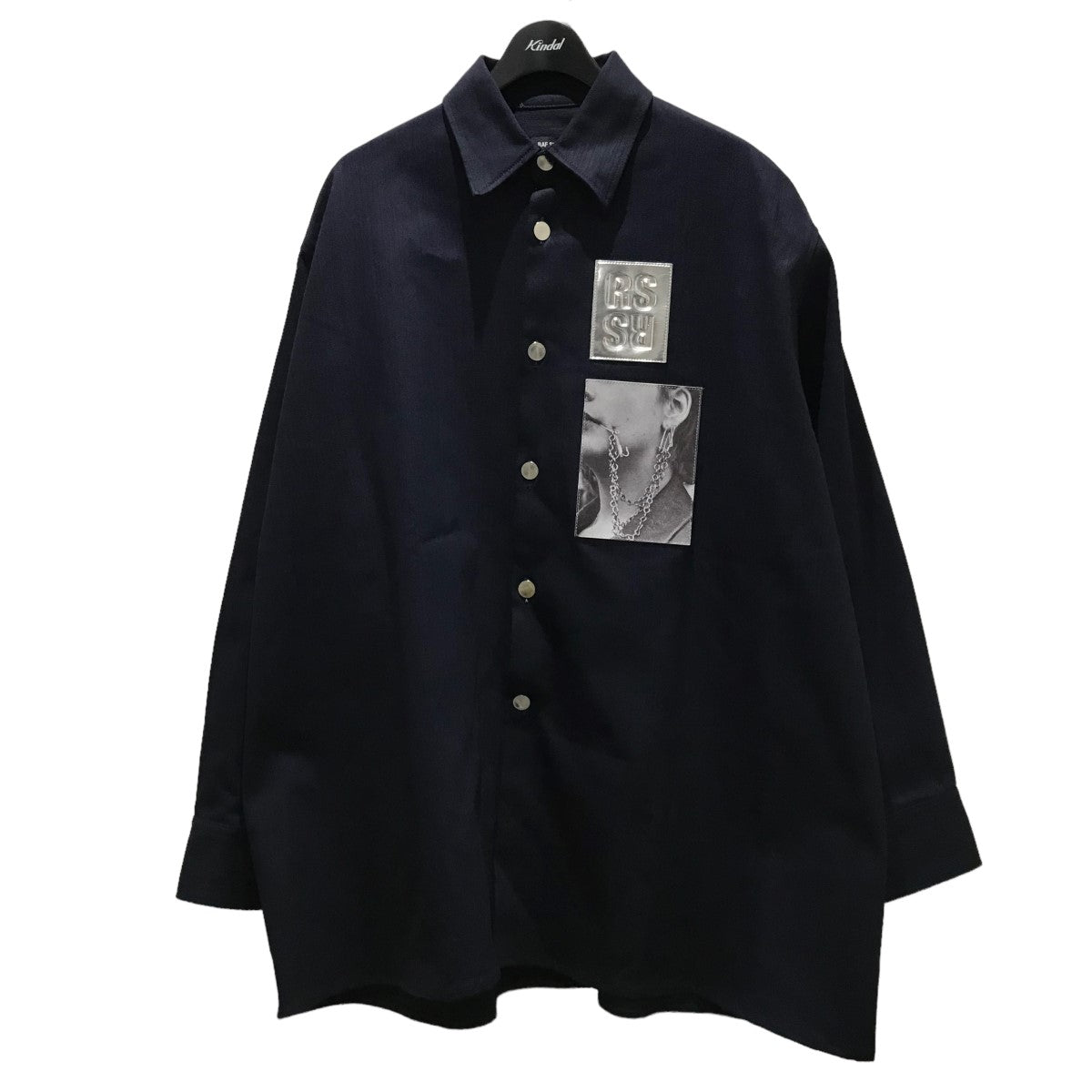 RAF SIMONS(ラフシモンズ) BIG FIT DENIM SHIRT with TWO PATCHESツーパッチオーバーサイズデニムシャツ191-248  191-248 インディゴ サイズ M｜【公式】カインドオルオンライン ブランド古着・中古通販【kindal】