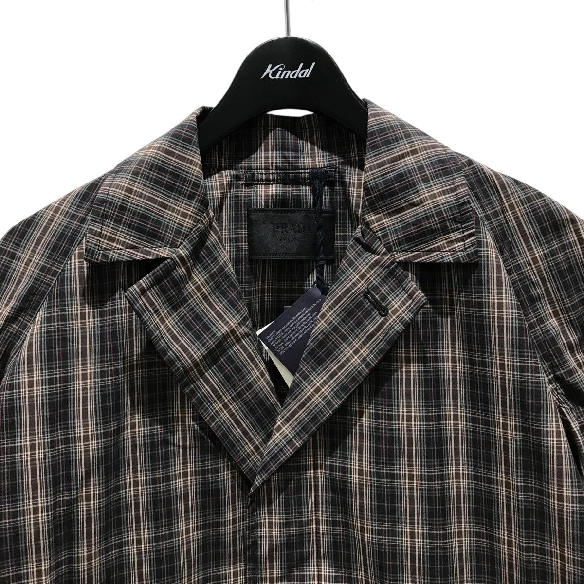 PRADA(プラダ) チェックコットンブレンドチェックオーバーコートSGC214