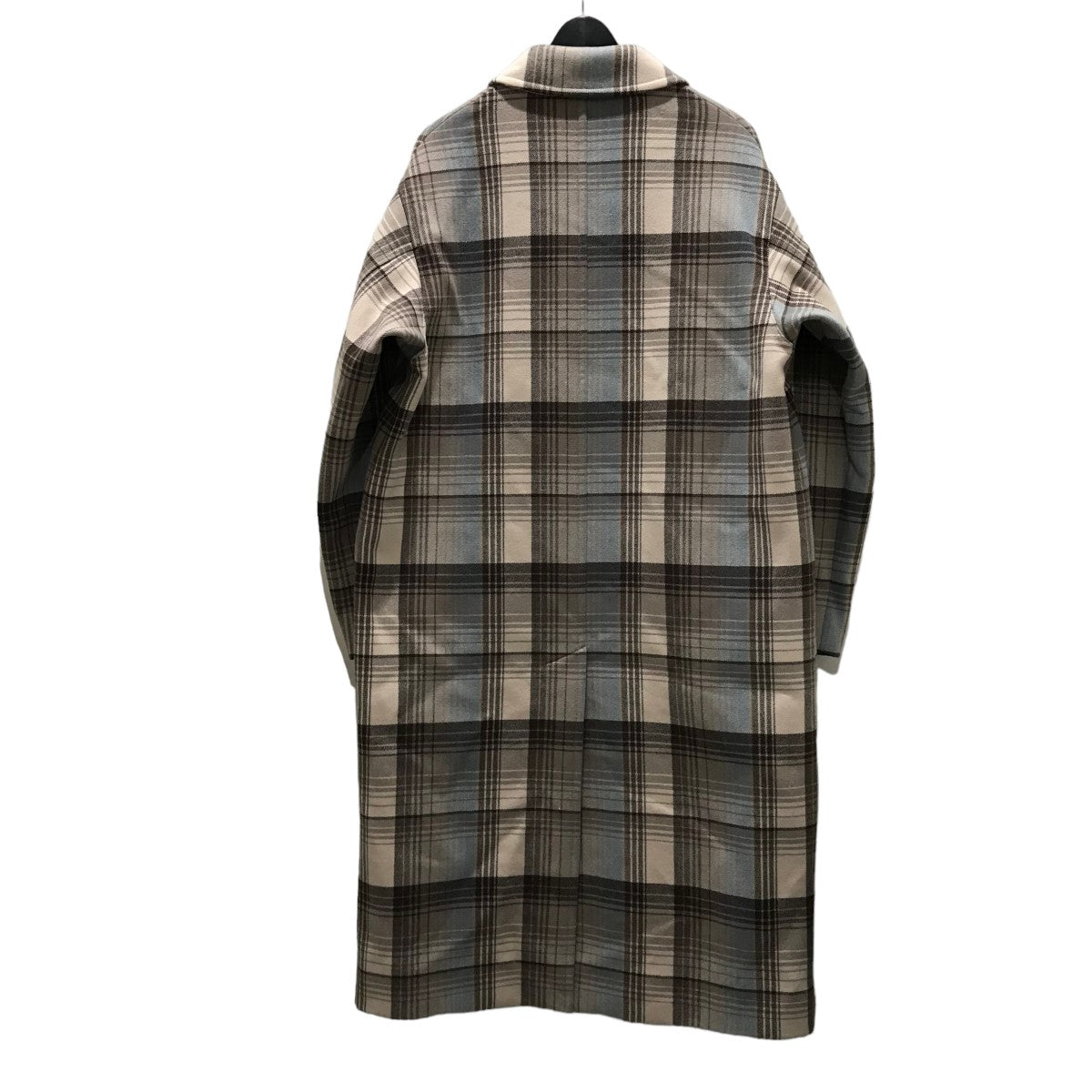 AURALEE(オーラリー) WOOL CHECK MELTON LONG SOUTIEN COLLAR COATチェックステンカラーコートA9AC01OC  A9AC01OC ブラウン サイズ 3｜【公式】カインドオルオンライン ブランド古着・中古通販【kindal】