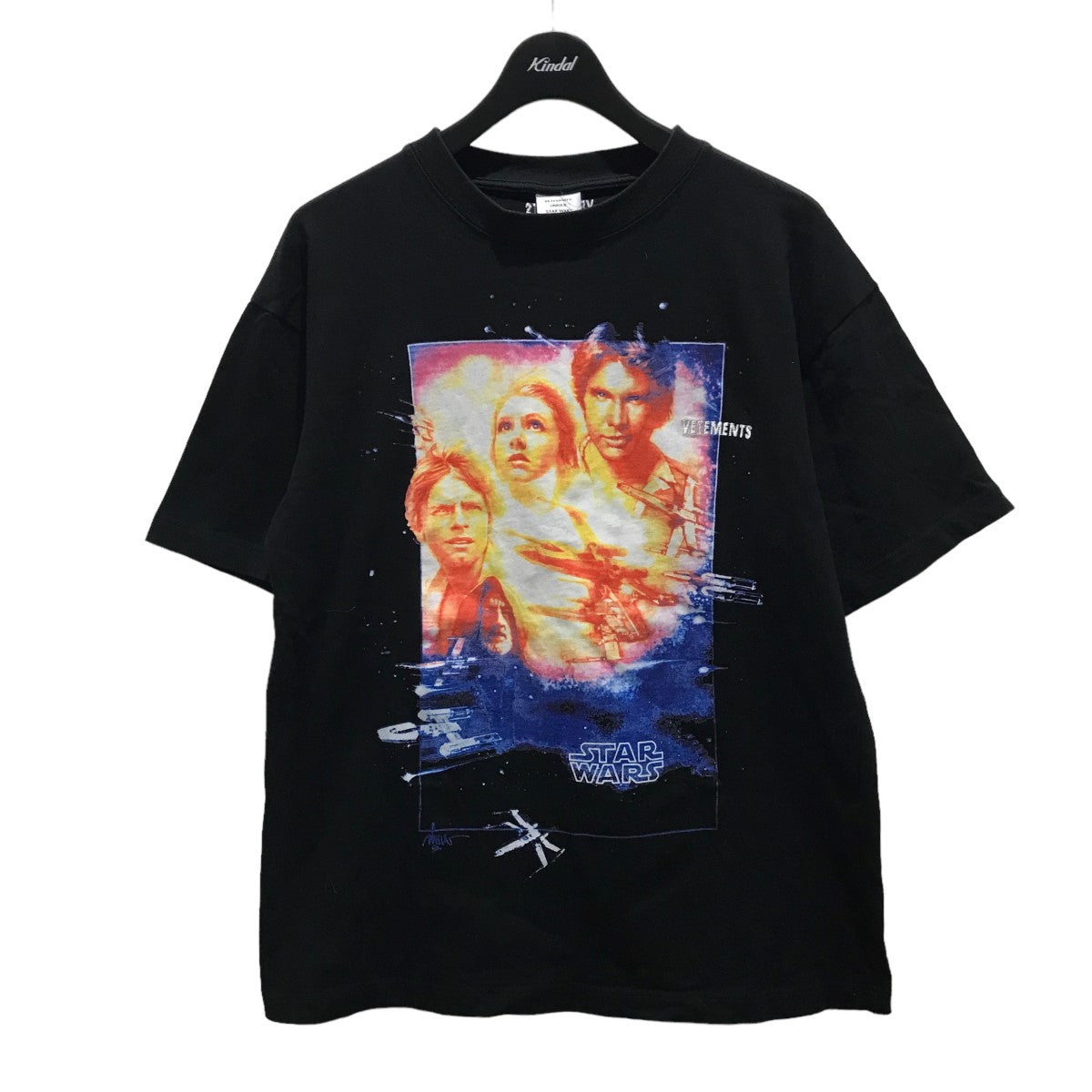 VETEMENTS×STAR WARS プリントTシャツUSW21TS001 USW21TS001 ブラック サイズ  M｜【公式】カインドオルオンライン ブランド古着・中古通販【kindal】