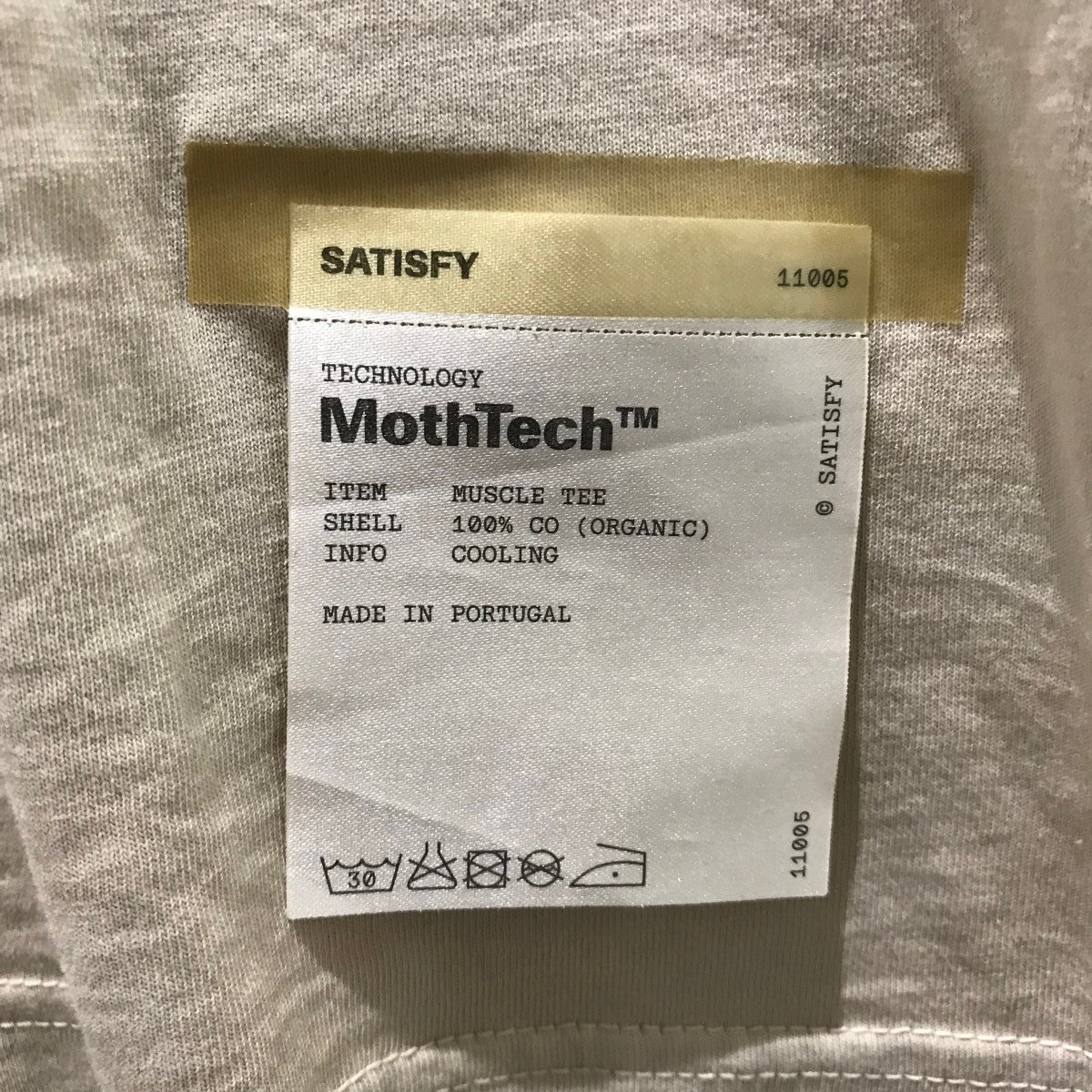 SATISFY(サティスファイ) ノースリーブTシャツ11005-SRS MothTech Muscle Tee 11005-SRS MothTech  Muscle Tee ベージュ サイズ S｜【公式】カインドオルオンライン ブランド古着・中古通販【kindal】