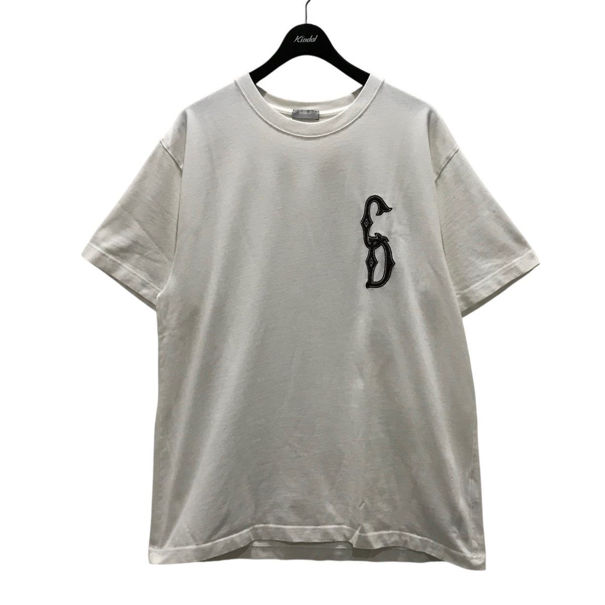 Dior ディオール 刺繍入りホワイトTシャツ Christian Dior 刺繍ロゴ Tシャツ ホワイト
