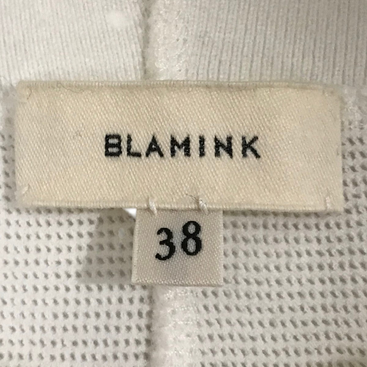 BLAMINK - BLAMINK コットン サーマル ノースリーブ カットソー ホワイト 36 BLAMINK コットン サーマル ノースリーブ カットソー ホワイト 36