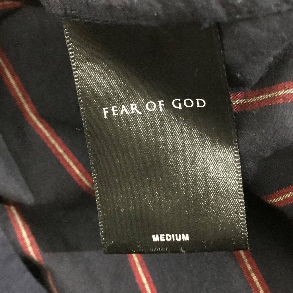 FEAR OF GOD フィアオブゴッド　4th ストライプ　バンドカラーシャツ FEAR OF GOD ESSENTIALS (フィアオブゴッド エッセンシャルズ