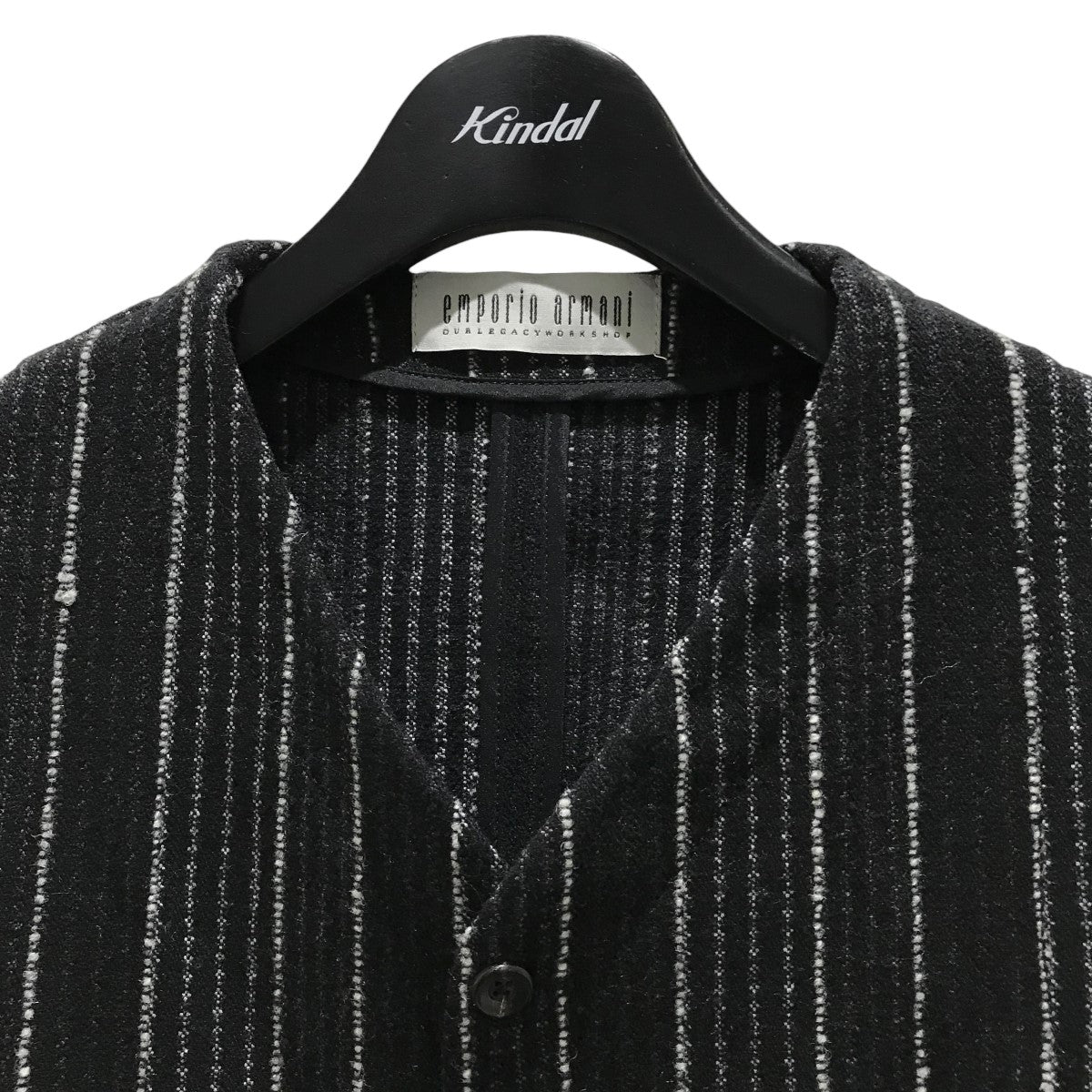 GALLO GILETストライプウールベスト