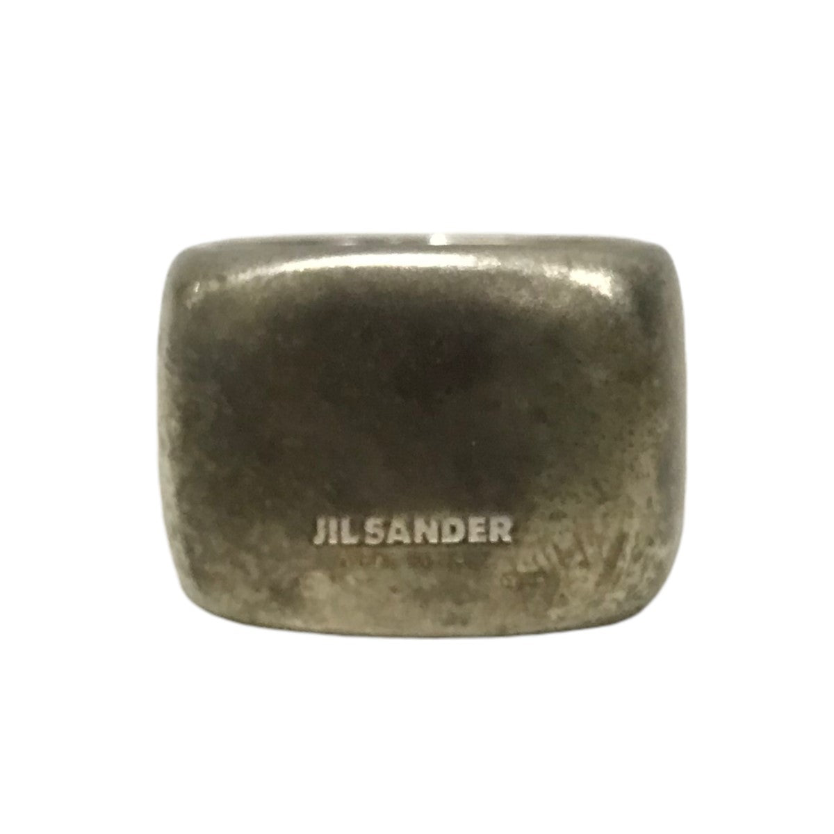 JIL SANDER(ジルサンダー) ロゴスクエアリング シルバー サイズ