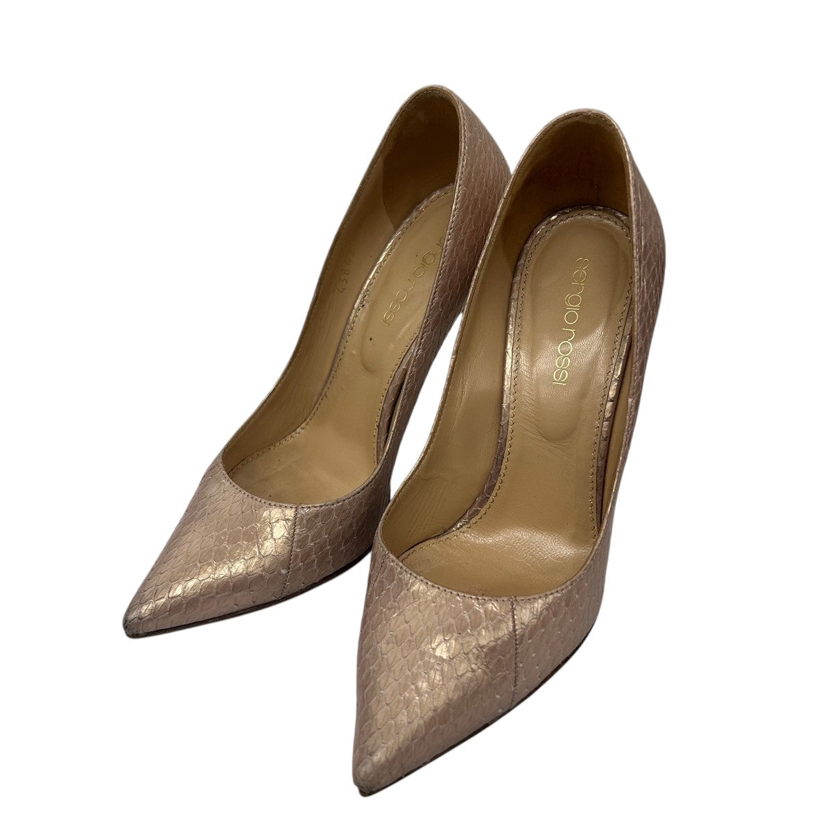 Sergio Rossi セルジオロッシ パンプス ピンヒール　 イエロー sergio rossi(セルジオロッシ) ヒールパンプス イエロー サイズ