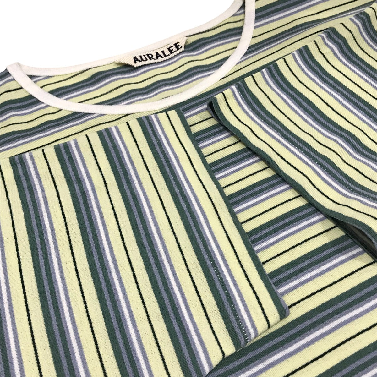 AURALEE(オーラリー) 24SS｢HARD TWIST COTTON BORDER TEE
