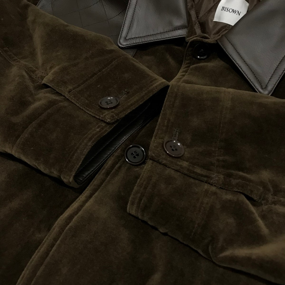 BISOWN(ビソウン) 24AWレザー切替ジャケット24AW-BIS-JK01 24AW-BIS 