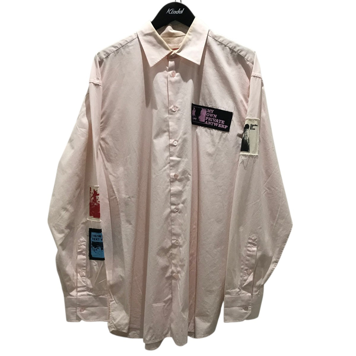 RAF SIMONS シャツ パッチワーク マイファス RADWIMPS着用 RAF SIMONS(ラフシモンズ) パッチワークシャツ ピンク サイズ 44
