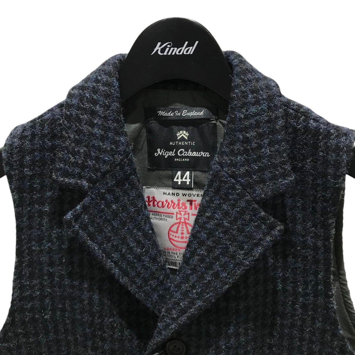 Nigel Cabourn 46ナイジェルケーボン イングランド製 ウールベスト NIGEL CABOURN(ナイジェルケーボン) チェックツイードチェック