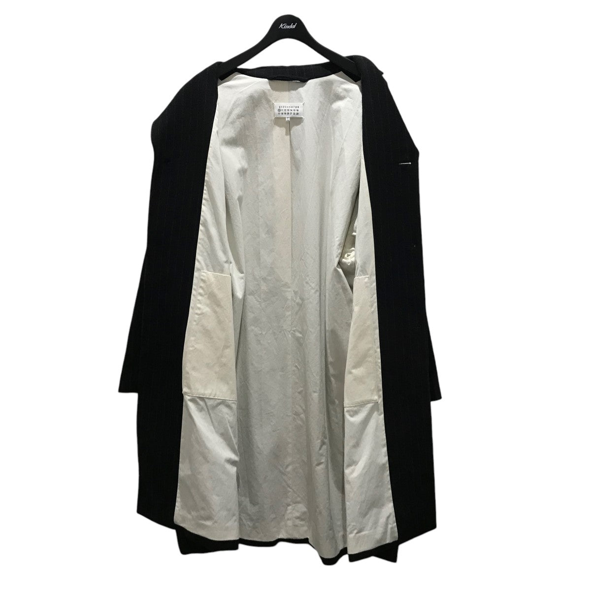 Maison Margiela(メゾンマルジェラ) ストライプオーバーサイズストライプコートS50AA0115 S50AA0115 ブラック サイズ  44｜【公式】カインドオルオンライン ブランド古着・中古通販【kindal】