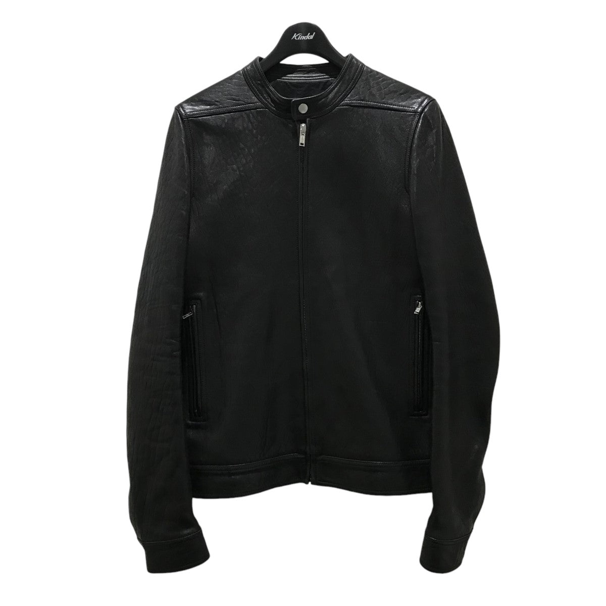 RICK OWENS(リックオウエンス) 【 Intarsia Lambskin Jacket】レザージャケットRU17F8769 RU17F8769  ブラック サイズ 50｜【公式】カインドオルオンライン ブランド古着・中古通販【kindal】