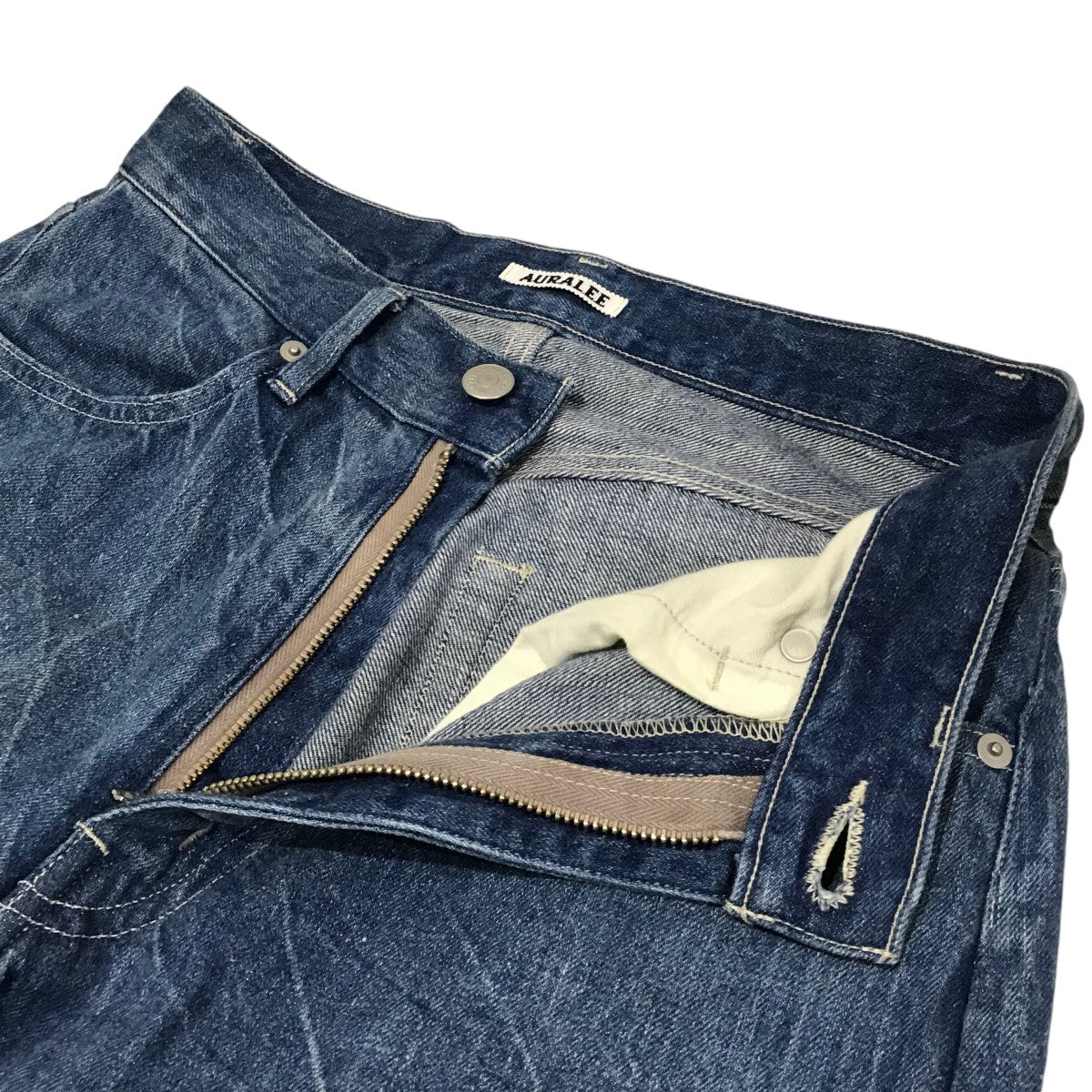 AURALEE(オーラリー) SELVEDGE FADED LIGHT DENIM PANTSセルビッジ 