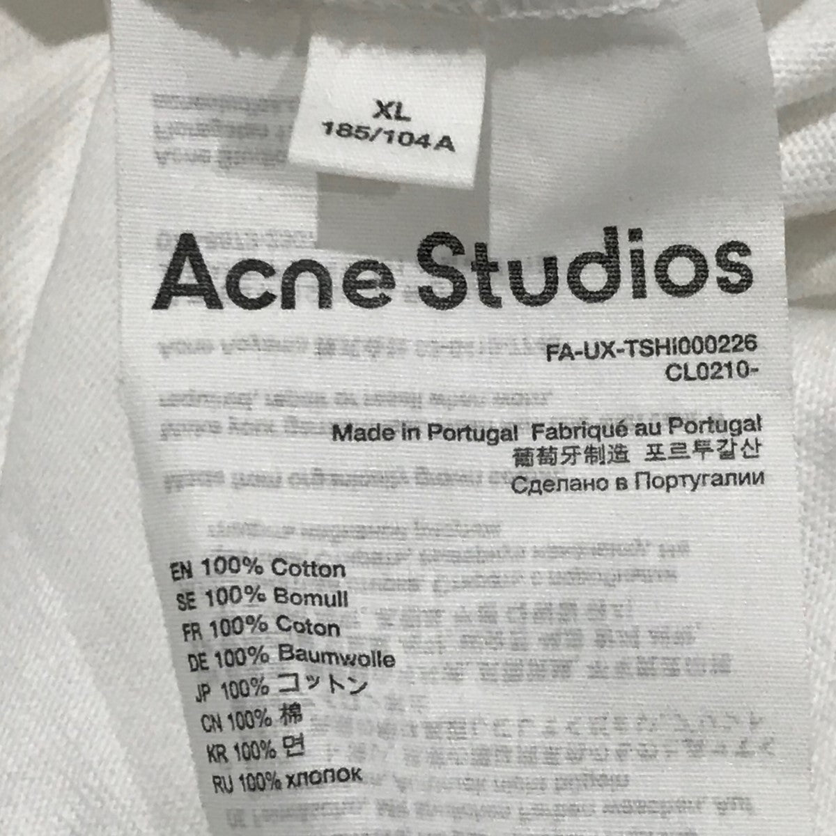 ACNE STUDIOS(アクネストゥディオズ) プリントTシャツFA-UX