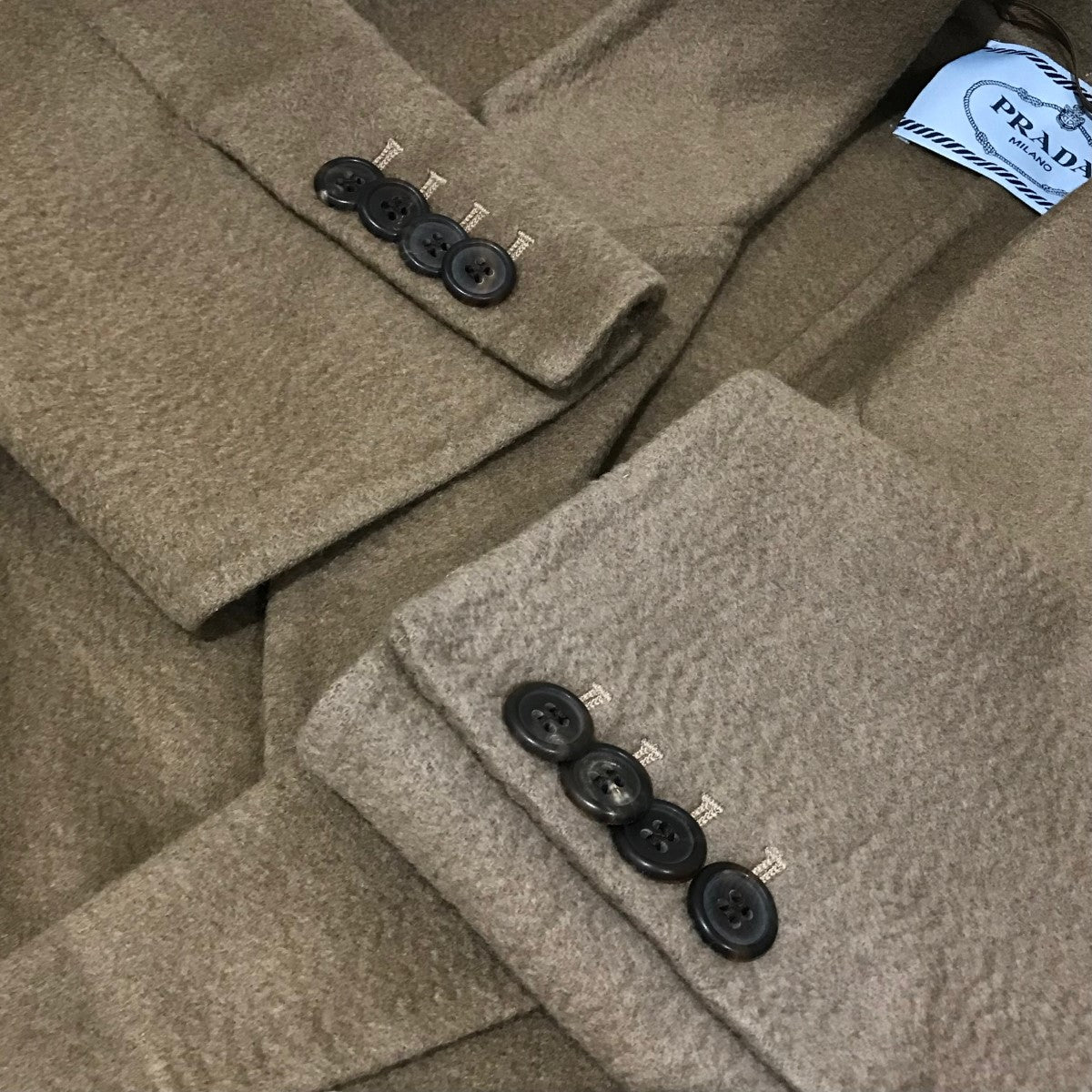 PRADA(プラダ) カシミヤチェスターコート ブラウン サイズ 36｜【公式