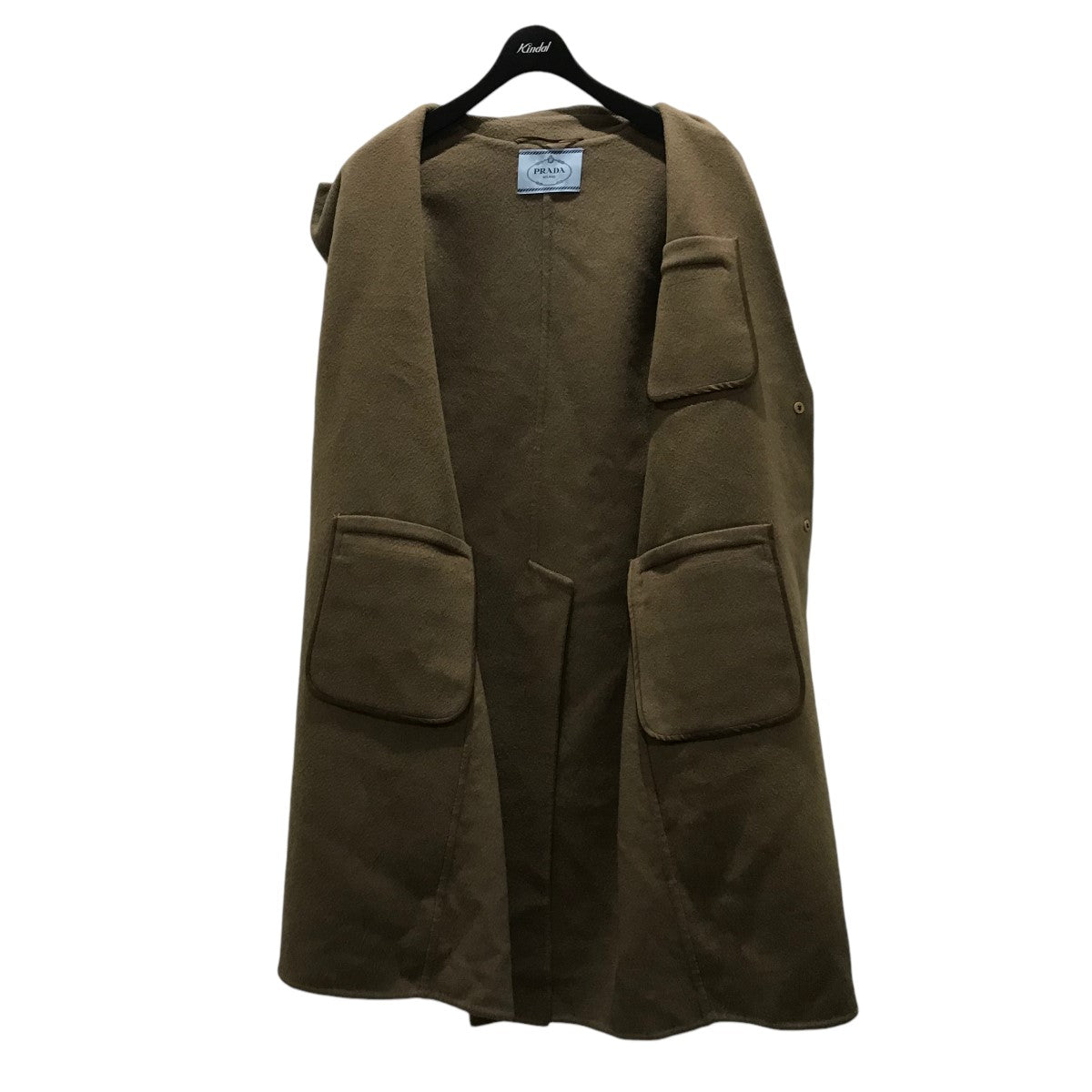 PRADA(プラダ) カシミヤチェスターコート ブラウン サイズ 36｜【公式