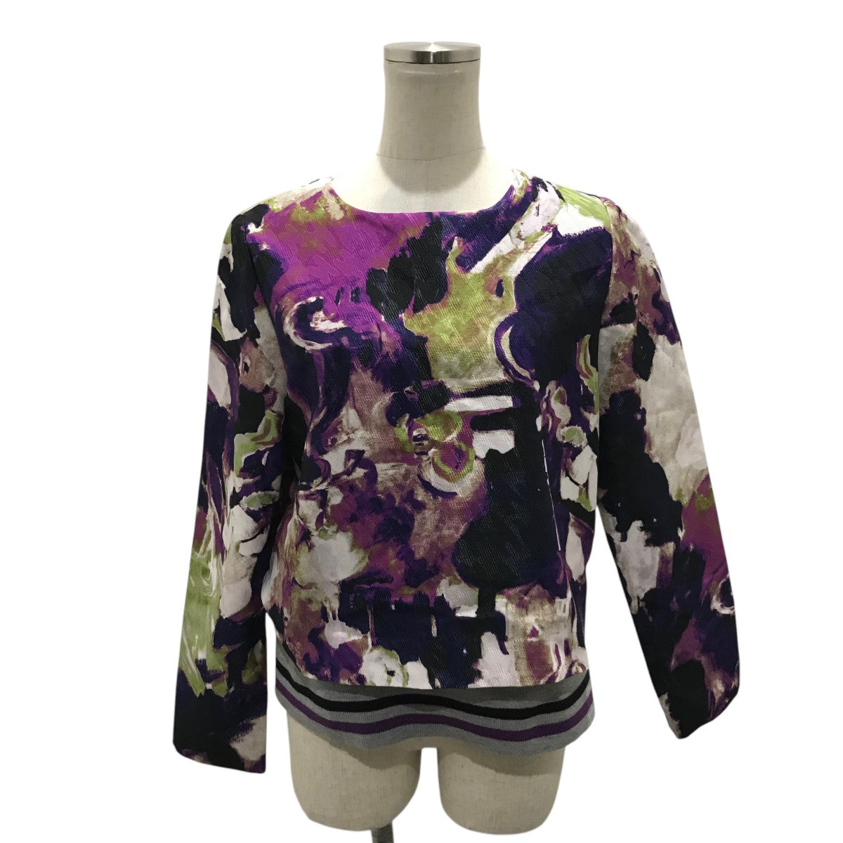 アドーア ADORE 総柄ブラウス 531-210037 パープル サイズ：38 ADORE(アドーア) 総柄ブラウス531-210037 531-210037 パープル