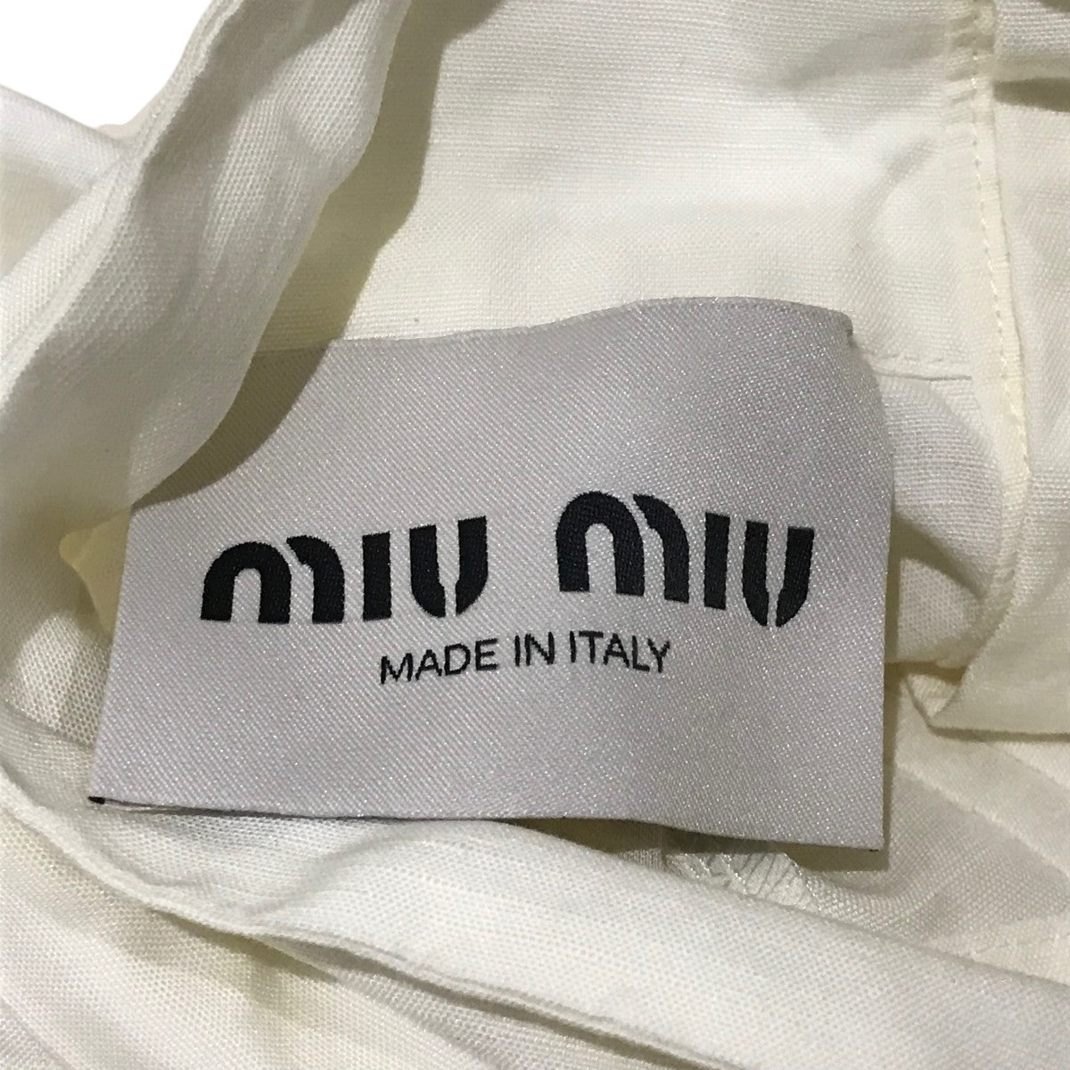 MIU MIU ミュウミュウ フリル ワンピース ネイビー バックボタン XL MIU MIU ミュウミュウ フリル ワンピース ネイビー バックボタン