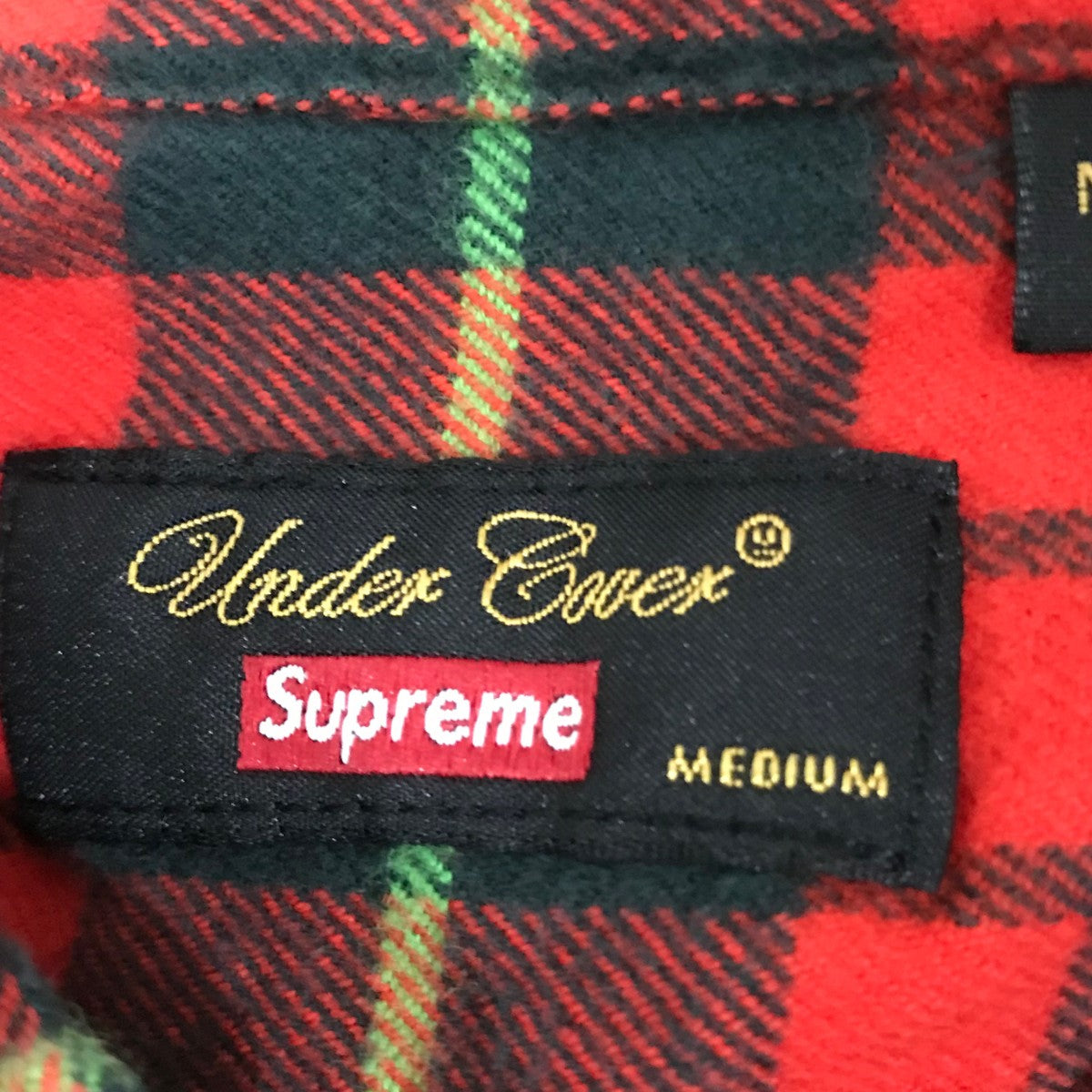 Supreme Under Cover チェックシャツ M UNDERCOVER×Supreme 半袖チェックシャツ レッド サイズ M