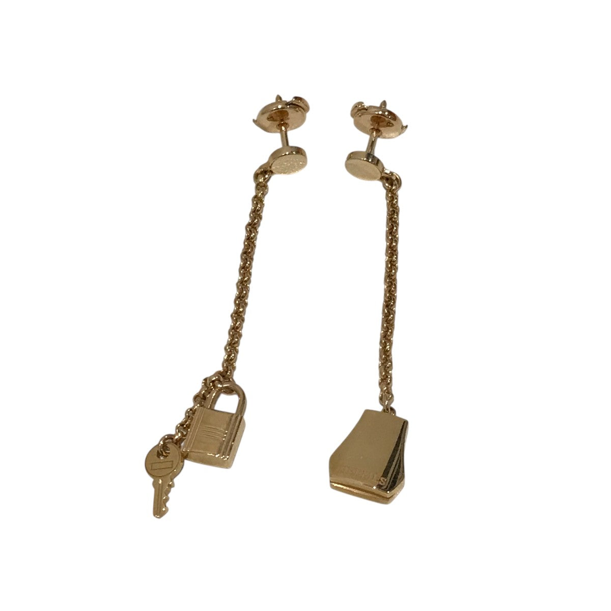 HERMES(エルメス) Hキューブピアス ゴールドxブラック｜【公式