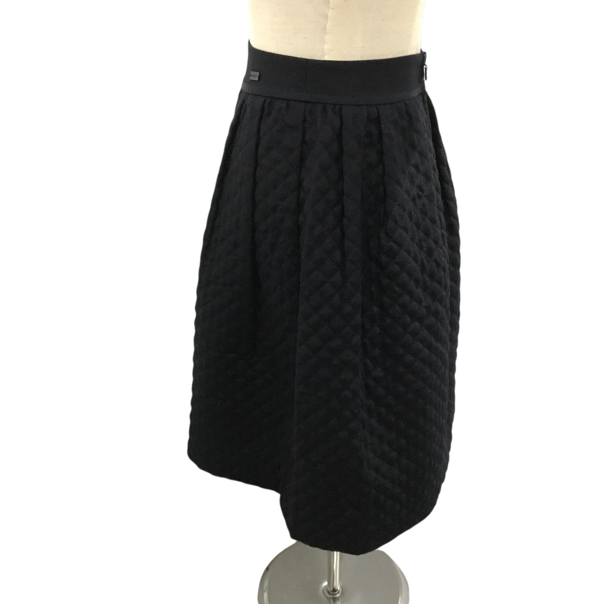 フォクシー　スカート　カシミヤ　FOXEY スカート　38 FOXEY(フォクシー) キルティングスカート36643 36643 ネイビー