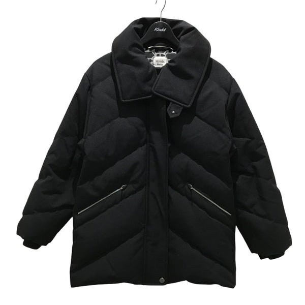 期間限定お値下げ中！ HERMÈS（エルメス）キルティング ダウンコート 黒36 HERMES(エルメス) 裏地シェーヌダンクルダウンジャケット ブラック