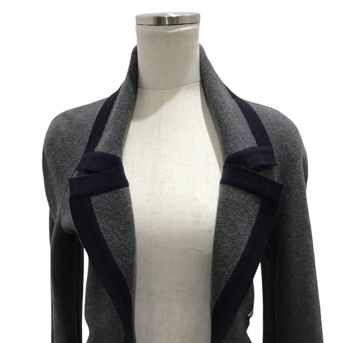 CHANEL(シャネル) パイピングニットガウンコートP34434K00988