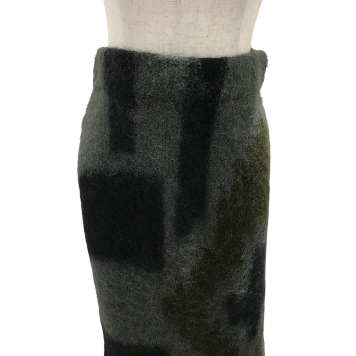 【Origami Dyed Suri Alpaca Wool Knitted Skirt】モヘアニットスカートMM23FW-KN028
