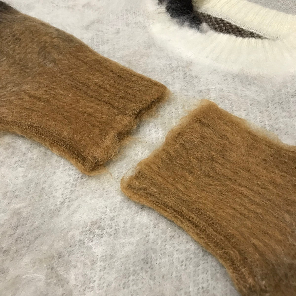 24AW【Drip Glaze Pattern Mohair Knitted Top】モヘヤニットMM24FW-KN066