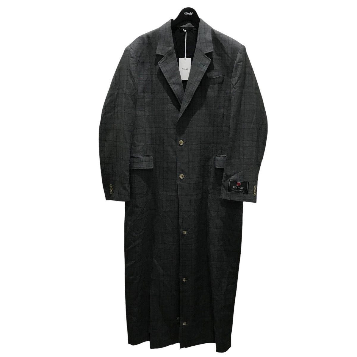 チェックロングテーラードジャケット24SS15JK63