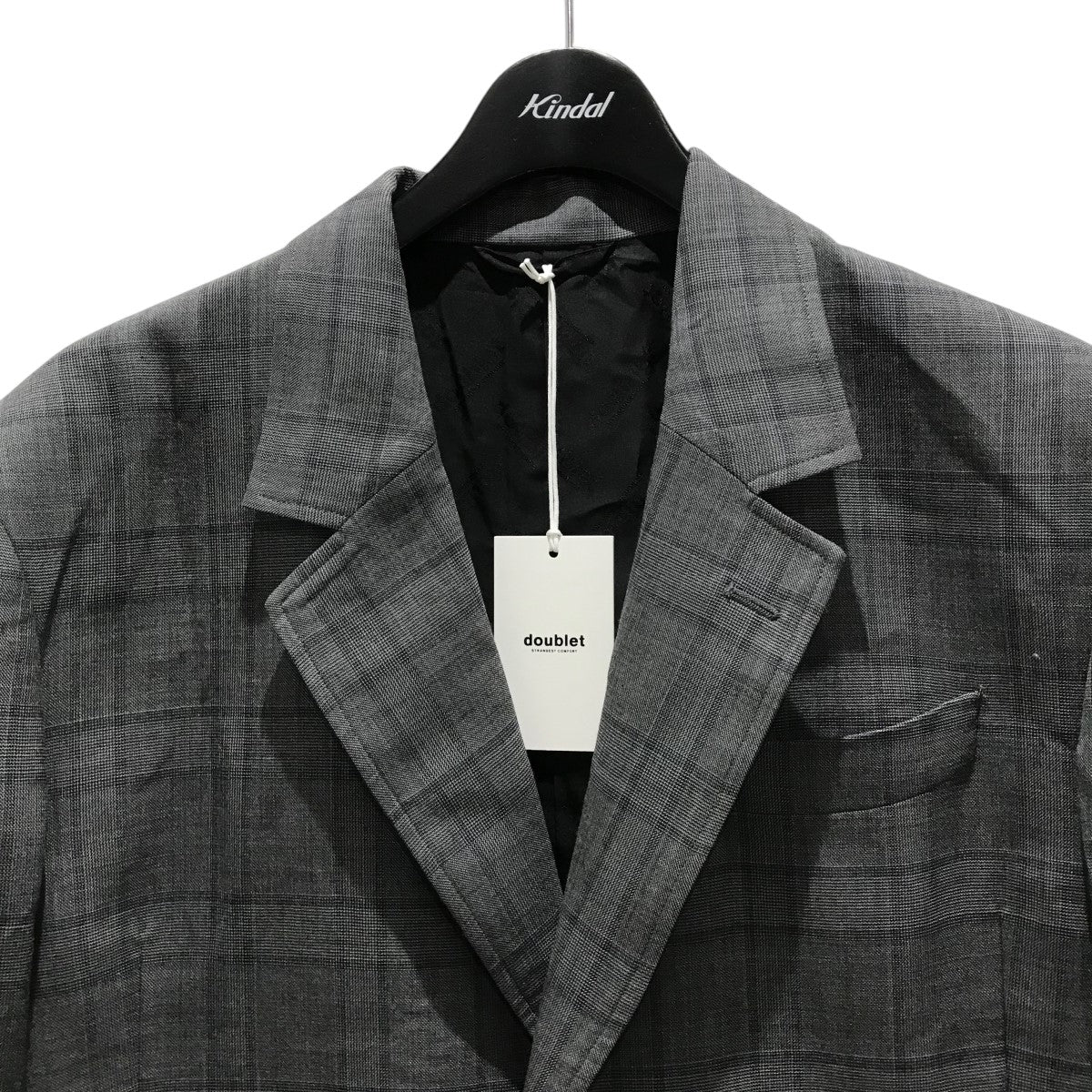 チェックロングテーラードジャケット24SS15JK63