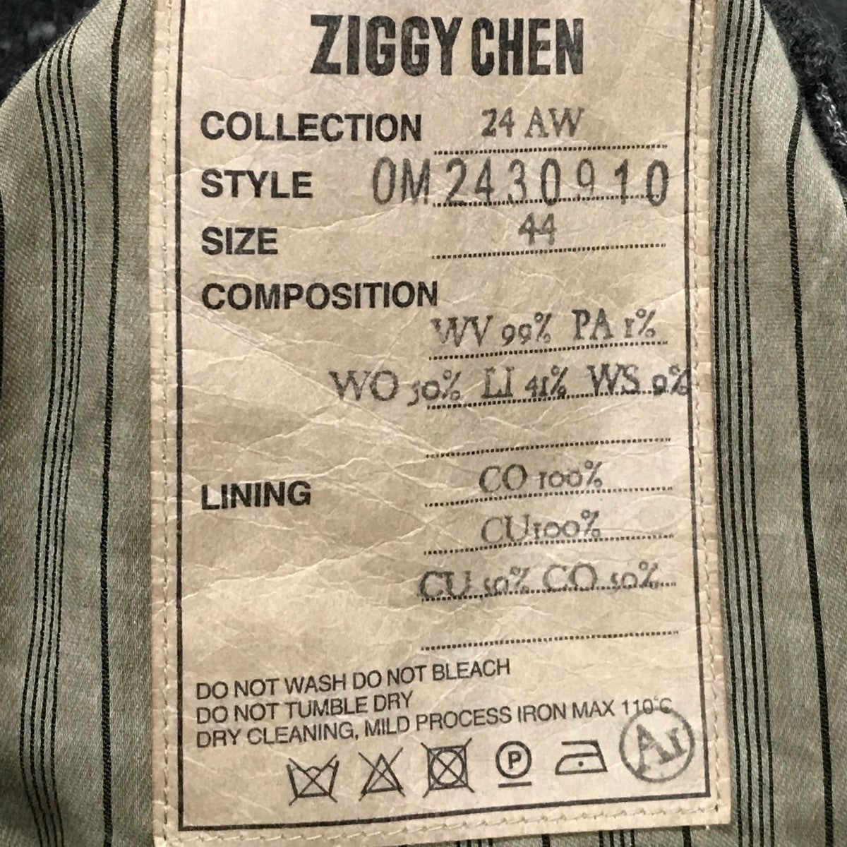 ZIGGY CHEN(ジギー チェン) 24AW【Oversized Bomber Jacket