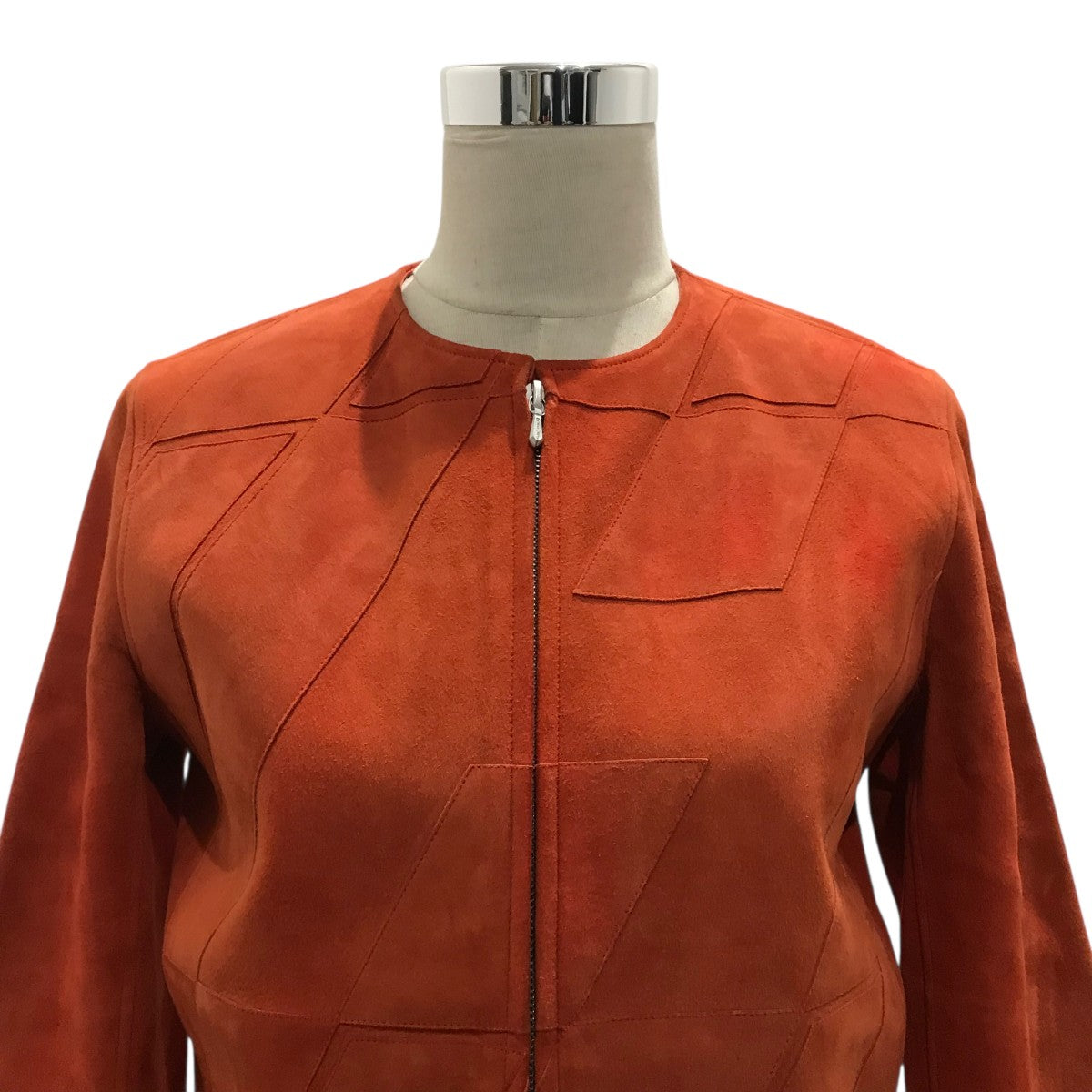 【希少】エルメス　マルジェラ　マルジェラ期　HERMES　レザー　スエード エルメス マルジェラ期 Hロゴ ラムスキン スエード ノーカラー