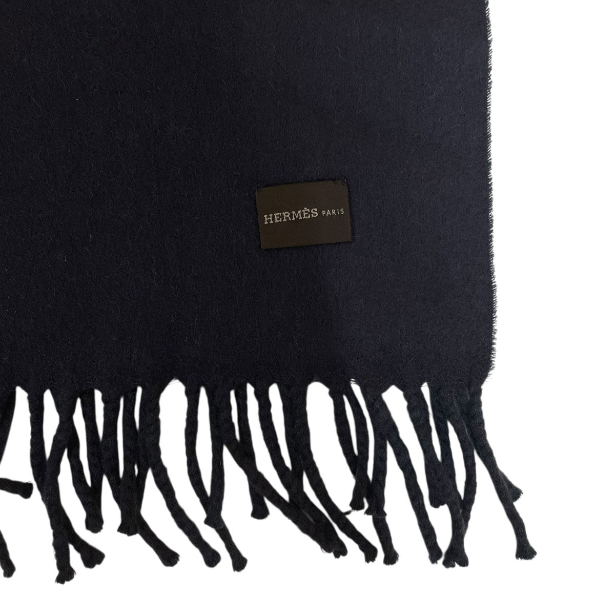 HERMES(エルメス) エブリンHロゴカシミヤマフラー ネイビー｜【公式