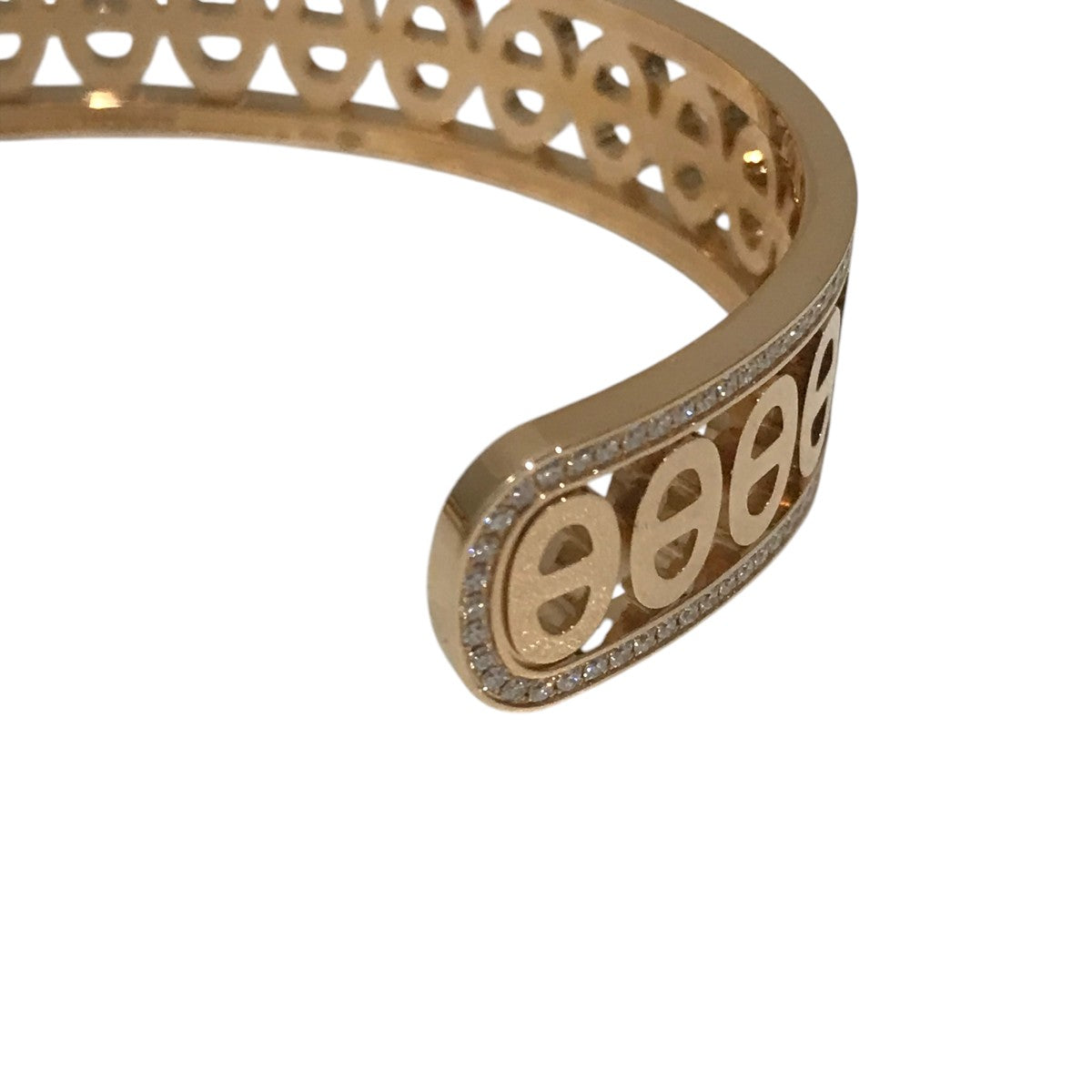 HERMES(エルメス) シェーヌダンクルディヴァインバングル ピンク