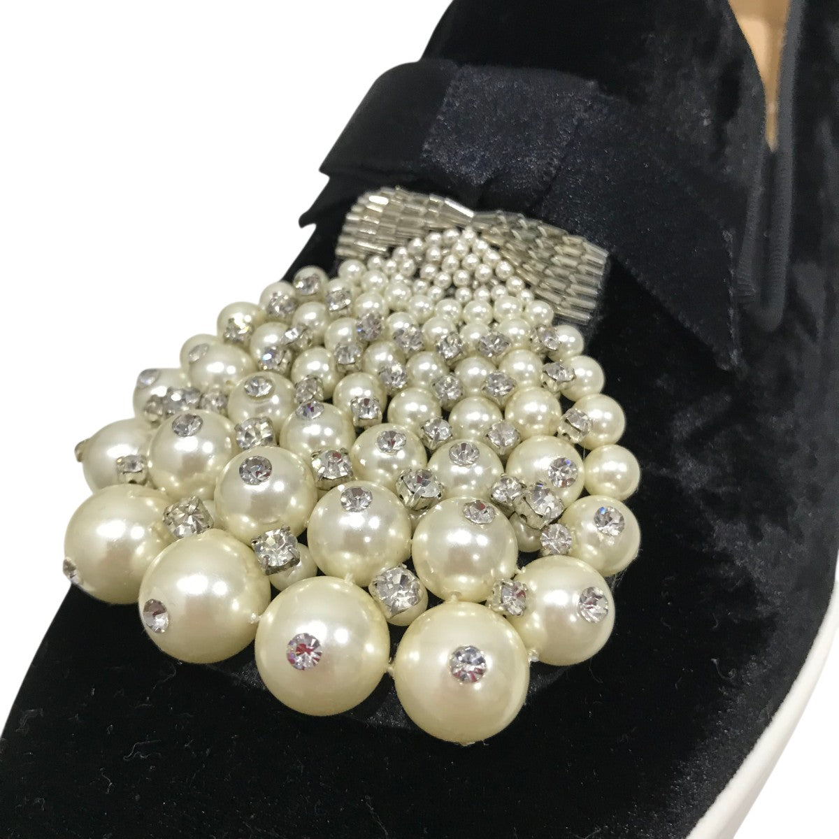 ★【新品未使用】ルブタン ベルベット　黒　保存袋付 Christian Louboutin(クリスチャンルブタン) ベルベット
