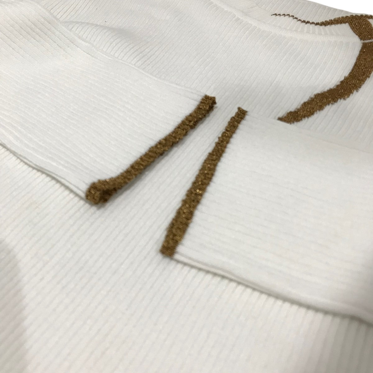 mame kurogouchi(マメクロゴウチ) 【Kintsugi Crew Neck Knitted Top 