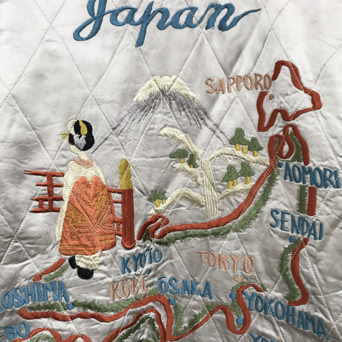 TAILOR TOYO SOUVENIR JACKET BUZZ RICKSONS × KOSHO ＆ CO． SPECIAL EDITION 334th FTR． BOMB． SQ． CHITOSE JAPANスカジャン 古着・中古-10枚目のアイテム画像