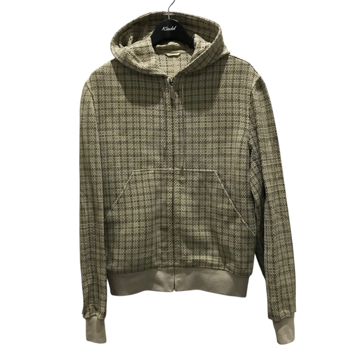 HERMES フーデッド編みレザージャケット 古着・中古-1枚目のアイテム画像