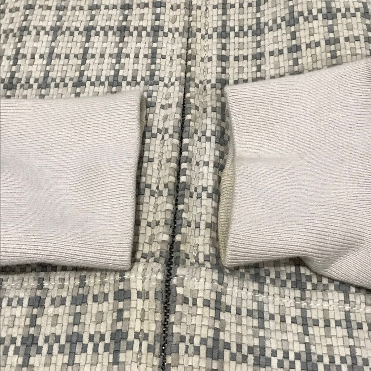 HERMES フーデッド編みレザージャケット 古着・中古-5枚目のアイテム画像