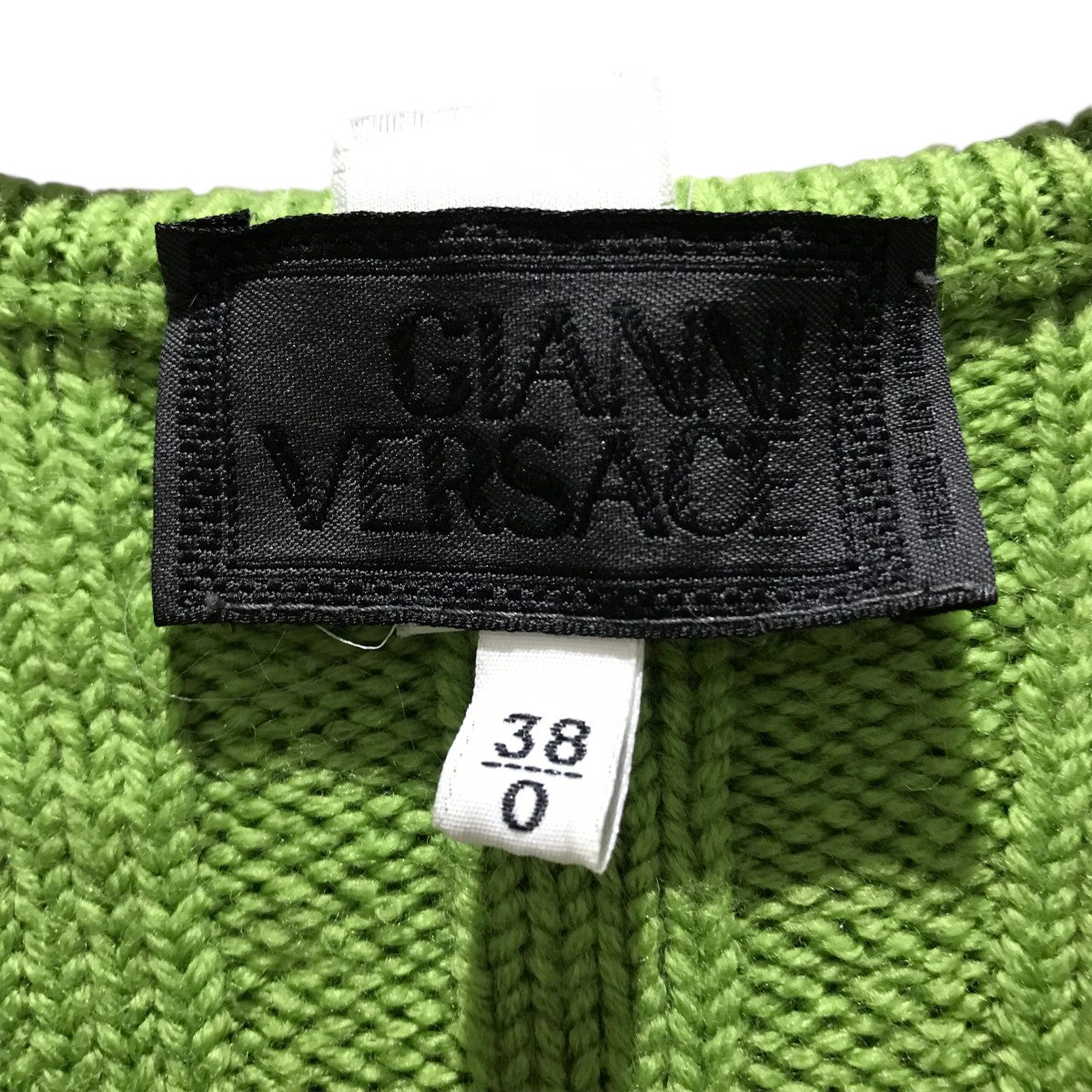 GIANNI VERSACE(ジャンニヴェルサーチ) 切替ニット 黄緑 サイズ