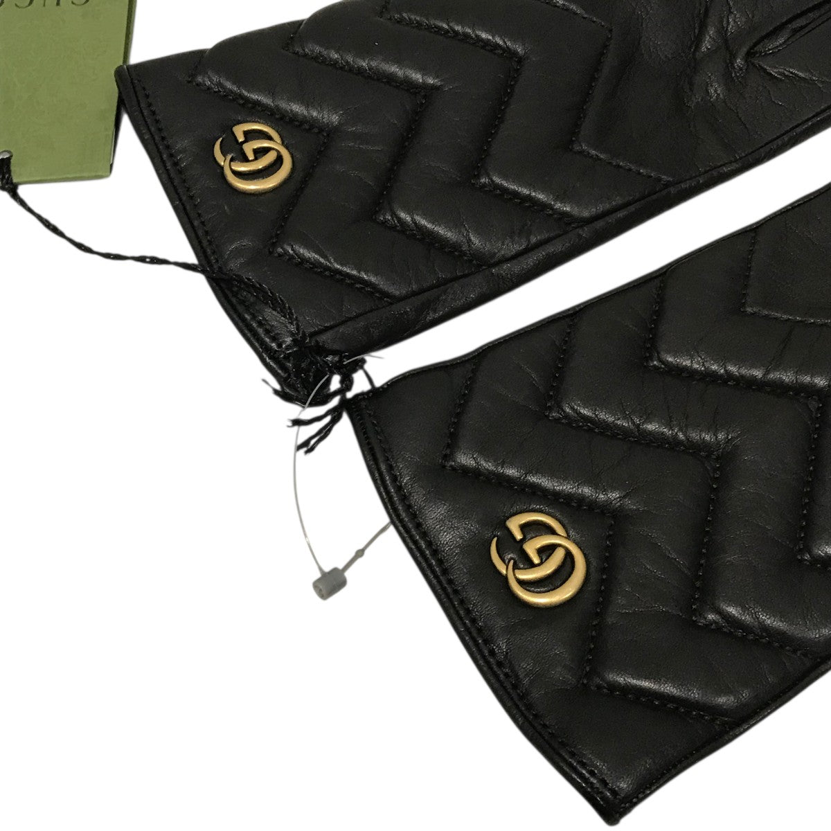 GUCCI(グッチ) レザーグローブ477965 477965 ブラック サイズ L