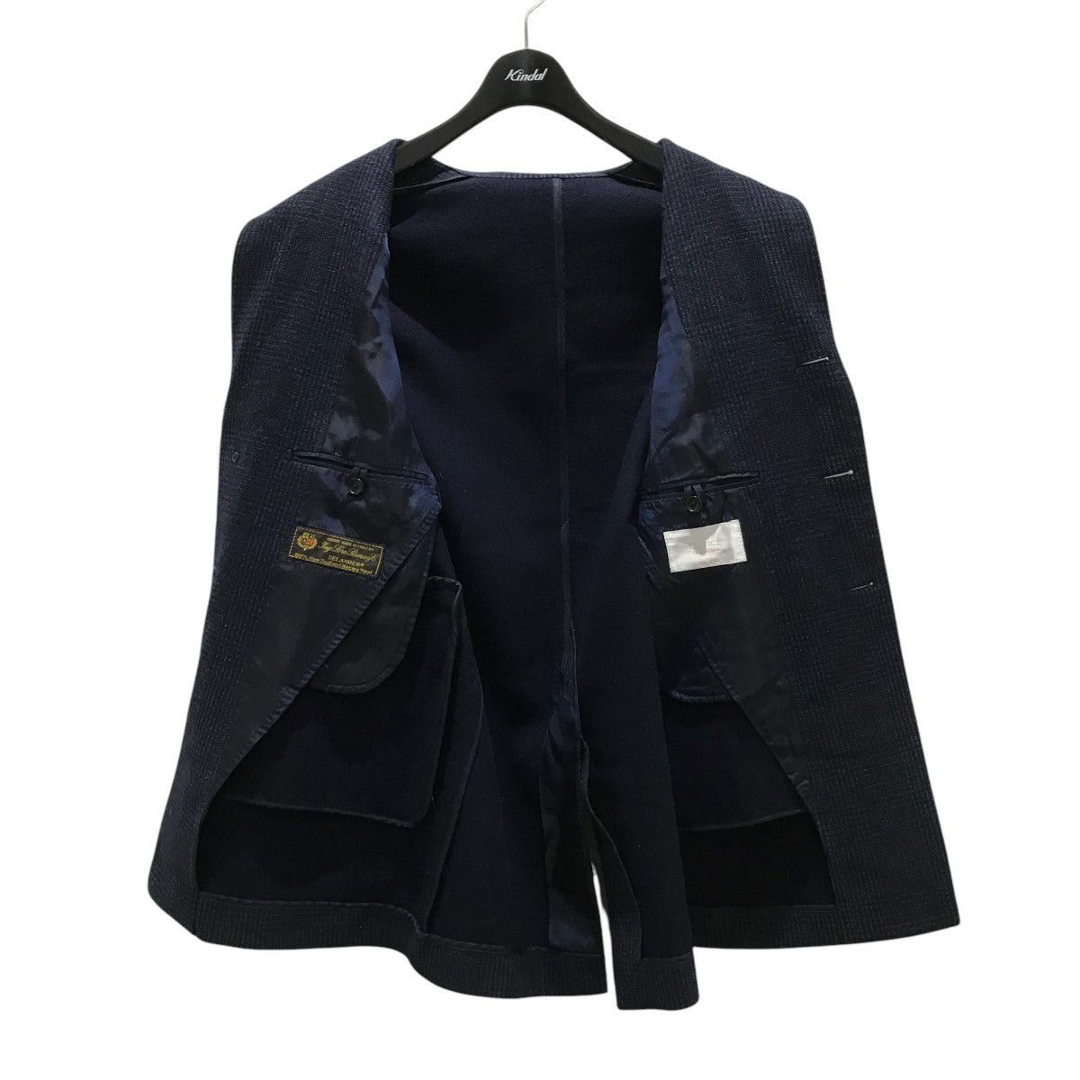 EDIFICE×LORO PIANA チェックグレンチェックチェスターコート15