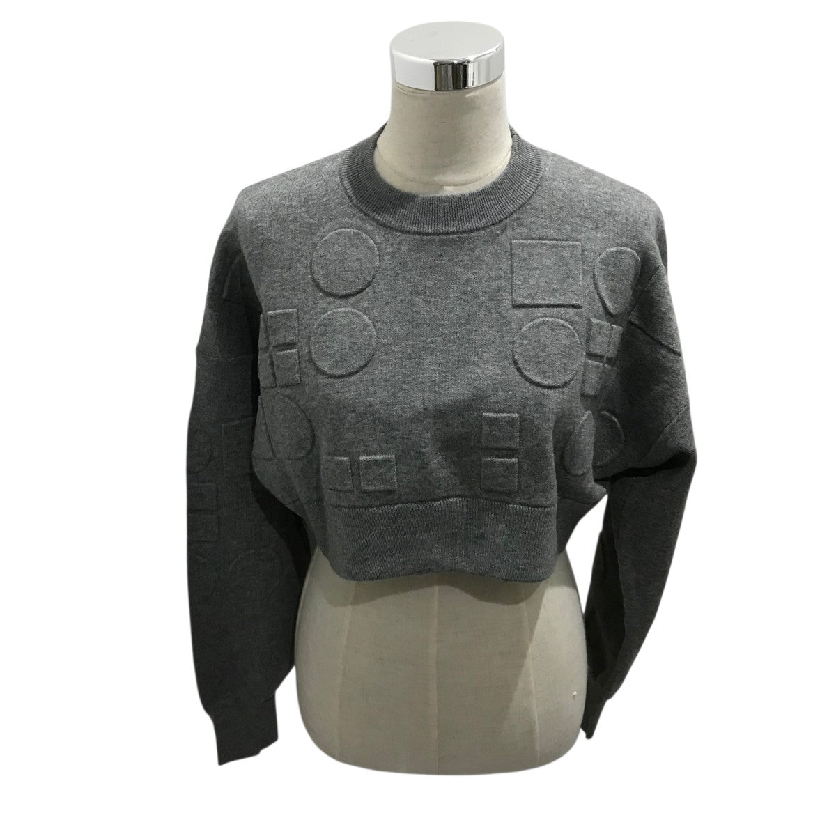 ENFOLD　クロップド　ニットベスト　グレー ENFOLD クロップド ニットベスト グレー