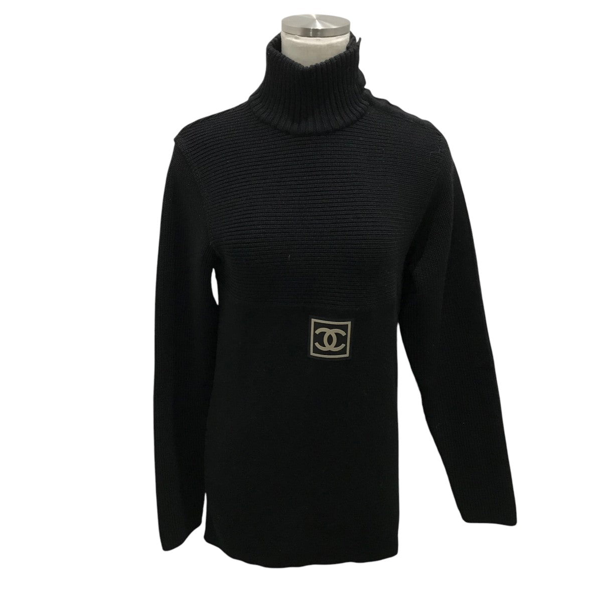 シャネル CHANEL シルクニットトップス P18771V01046 ブラック サイズ：42 CHANEL(シャネル) シルクニットトップスP18771V01046