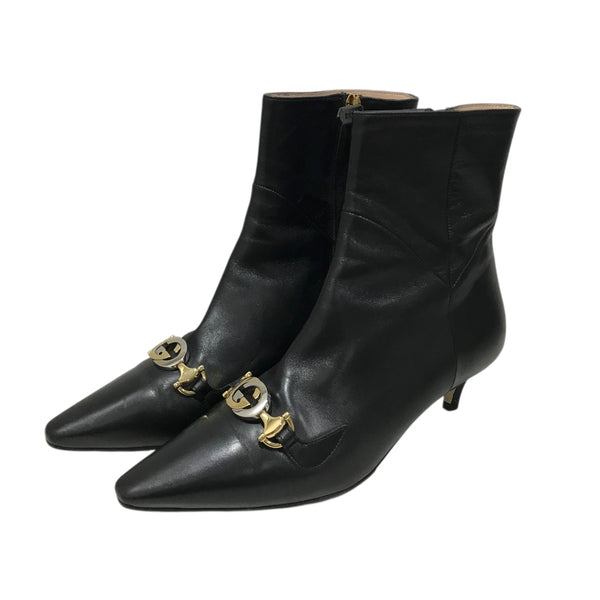 GUCCI ショートブーツ　黒 GUCCI(グッチ) インターロッキングGショートブーツ577157 577157